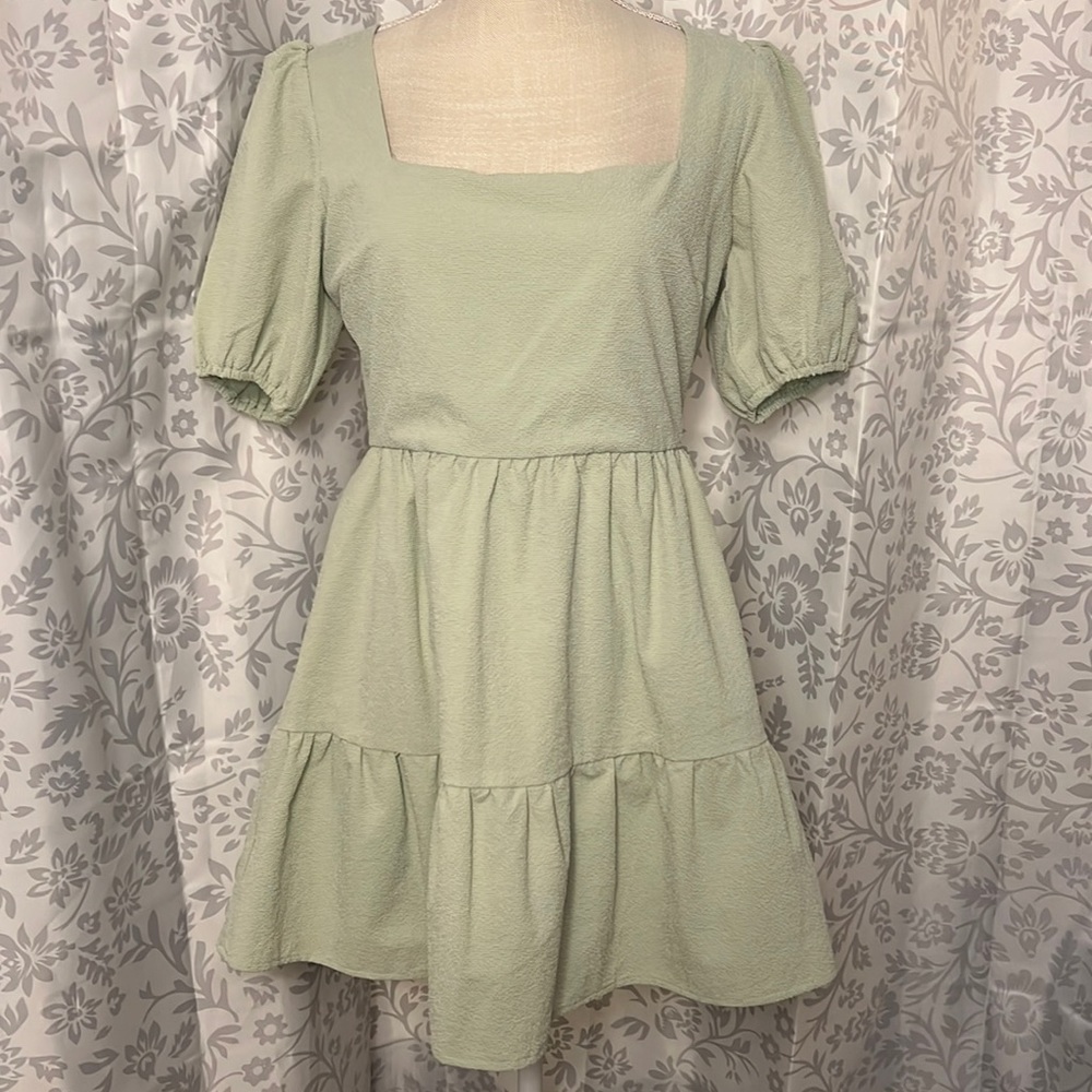 Squared Neckline Dress